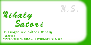 mihaly satori business card